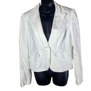 Helmut lang white/off white blazer jacket one button large Corpcore career work